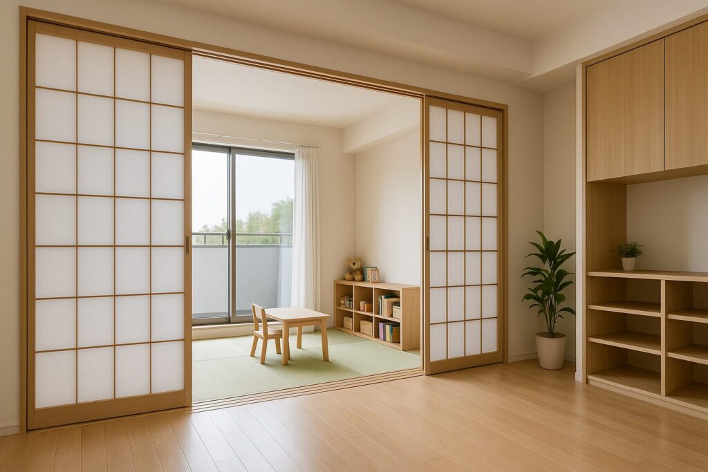 人気の間取りタイプを示すマンション室内の様子