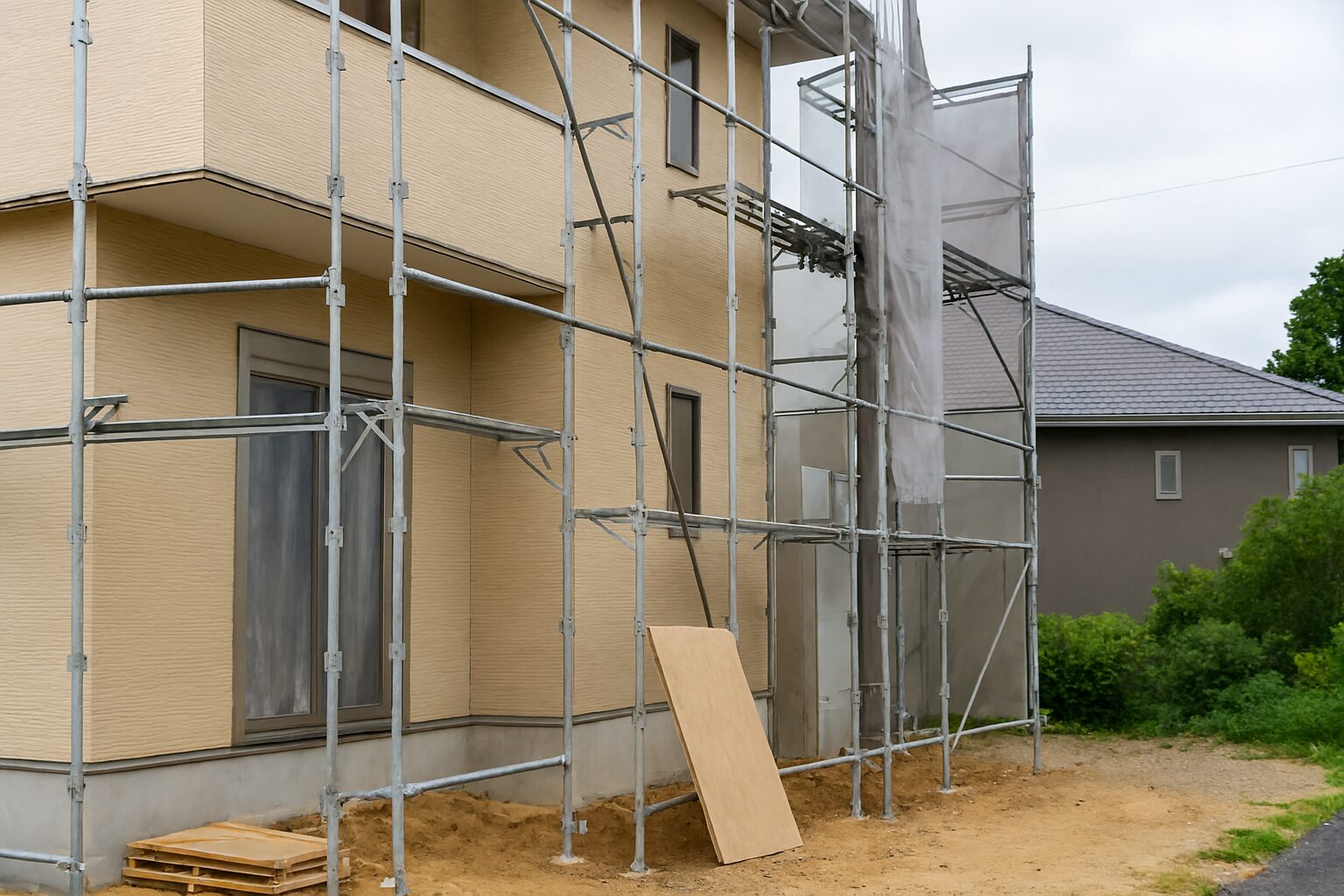 新築現場に現場監督が来ない状況