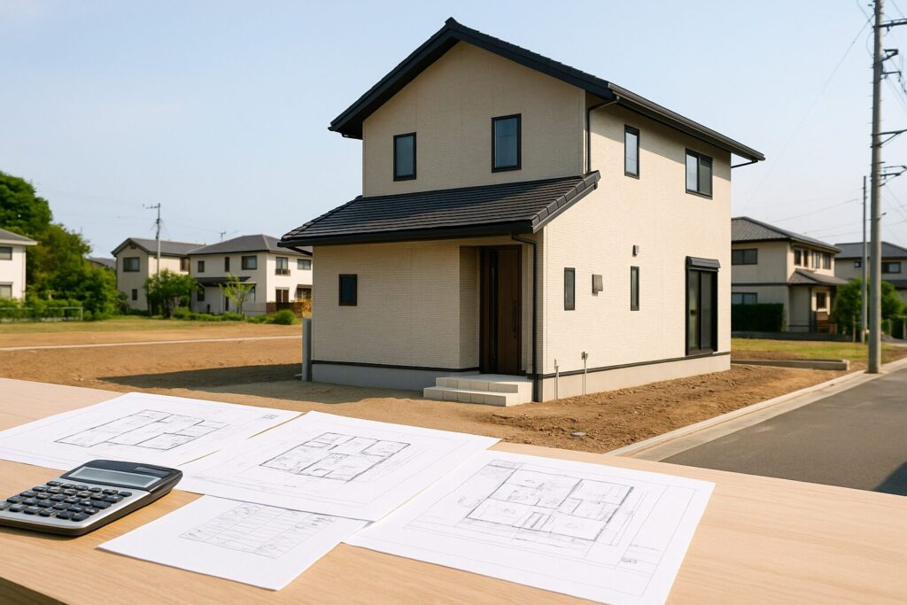 注文住宅の相見積もり(複数の見積書)を並べて比較検討し費用を見極める様子