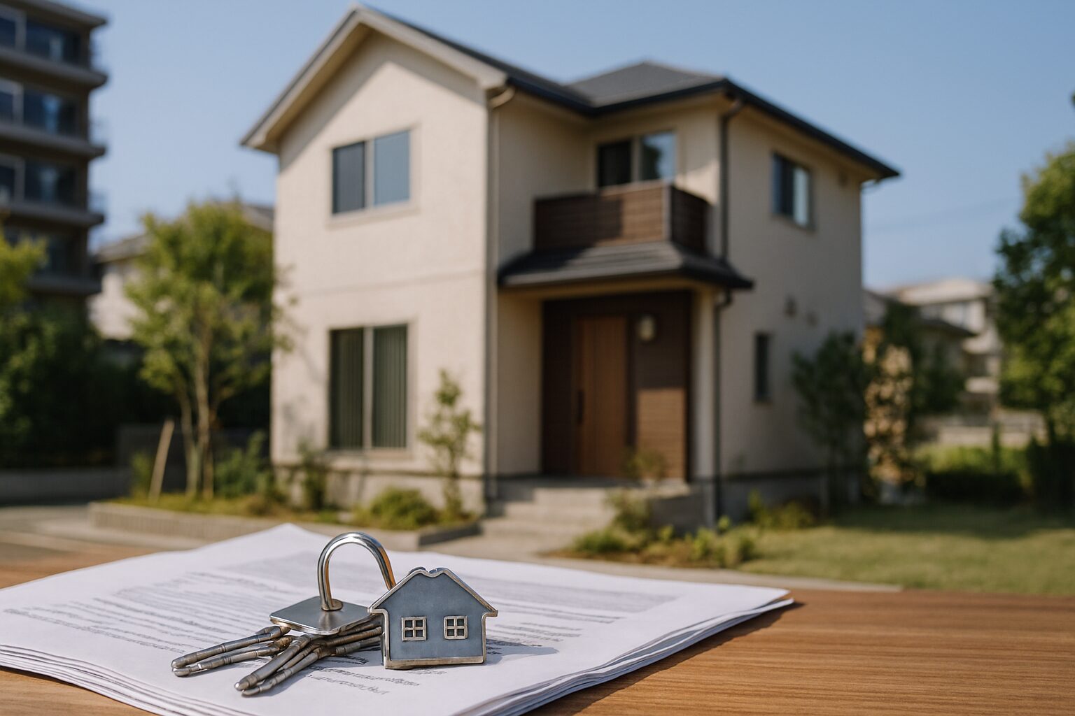 住宅ローン在籍確認前の新築外観