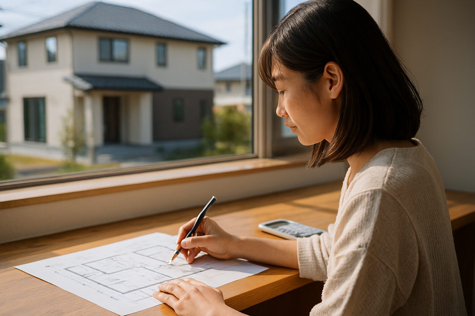 注文住宅 間取り 自分で考える女性