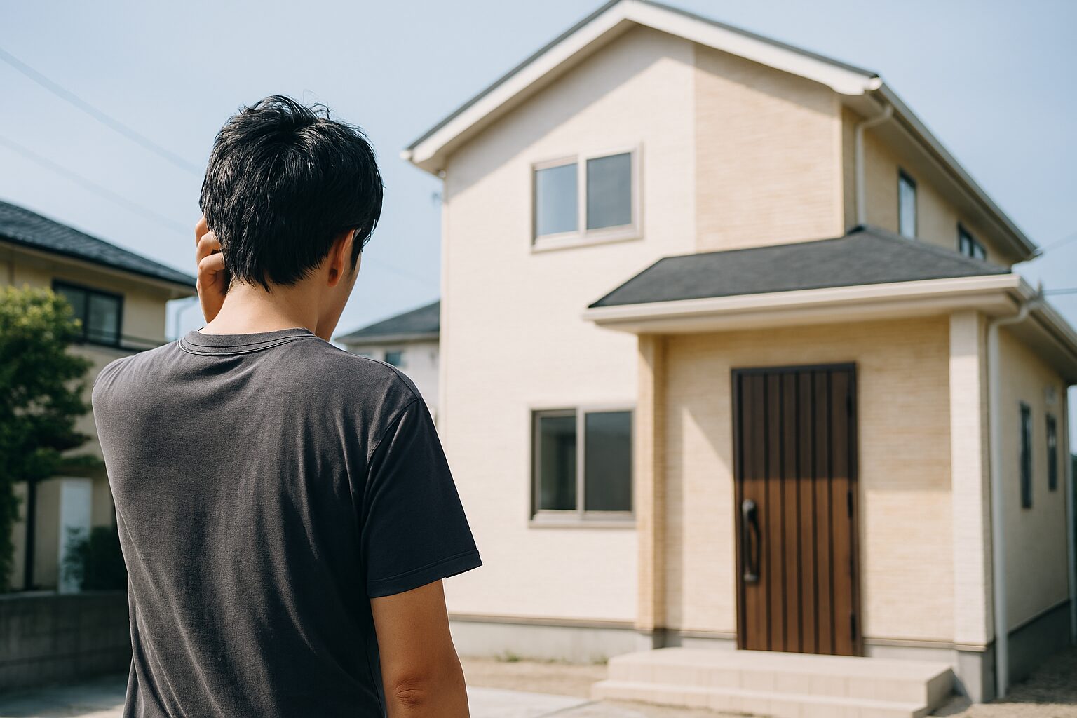 工務店に依頼した注文住宅で後悔している男性
