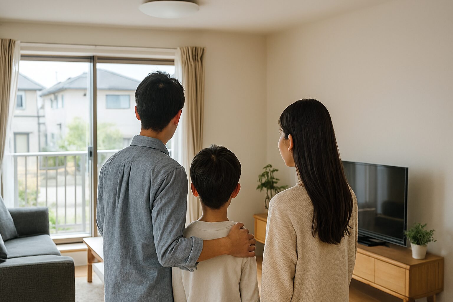 3人家族は2LDKで大丈夫か確認中の家族