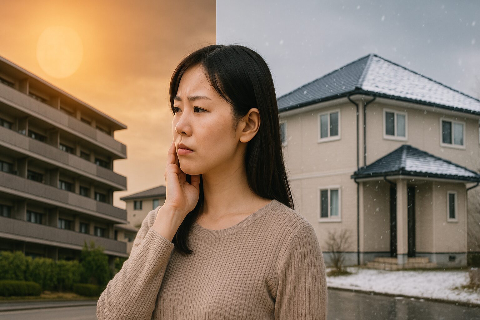 断熱等級5でも暑さ寒さに悩む女性