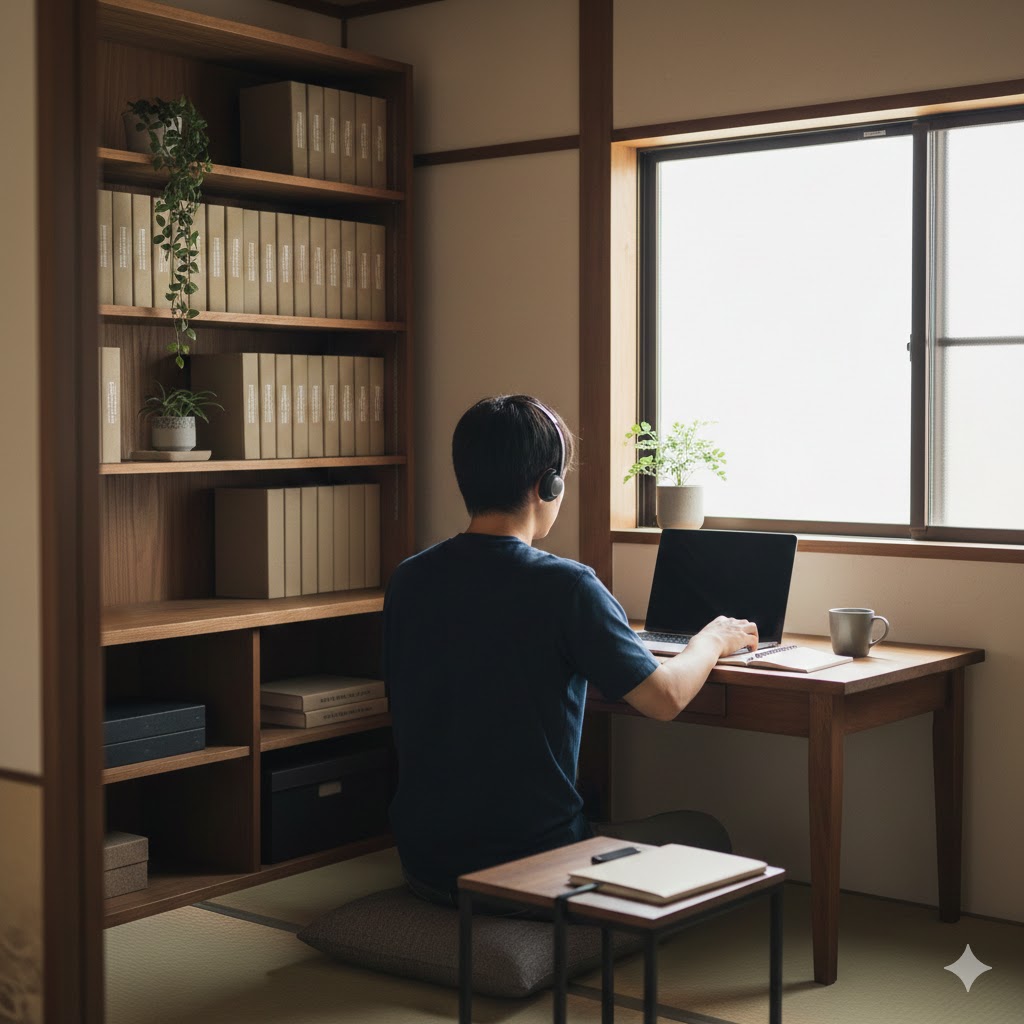 2畳書斎の実例を参考にしたレイアウト