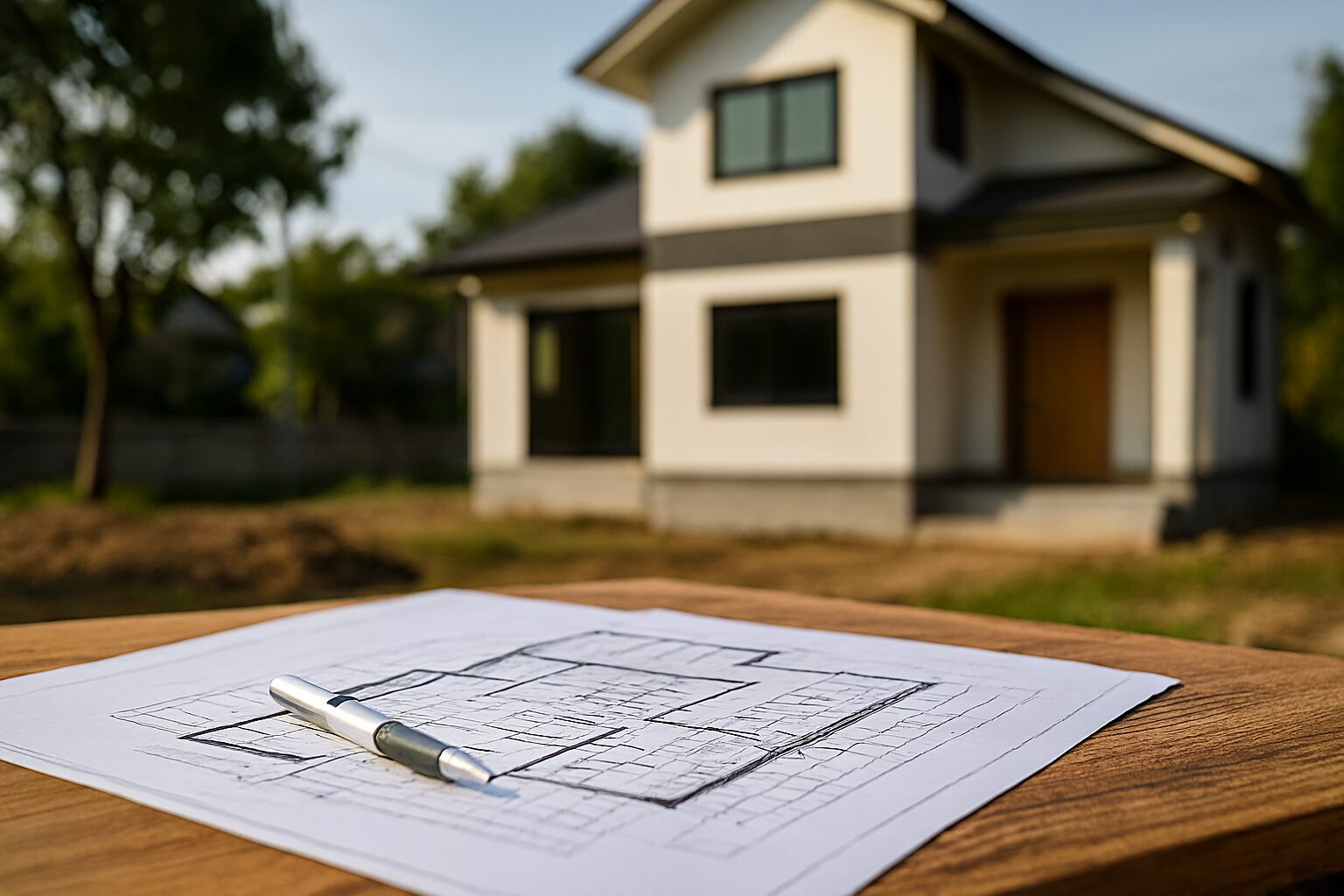 注文住宅 図面 作成を象徴する新築外観