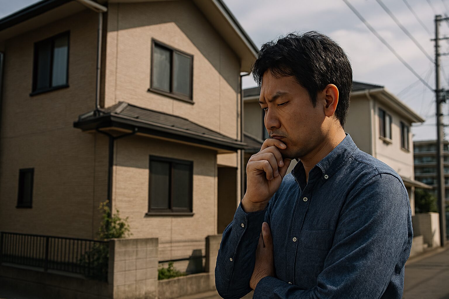 日当たりの悪い家を買ってしまった日本人男性