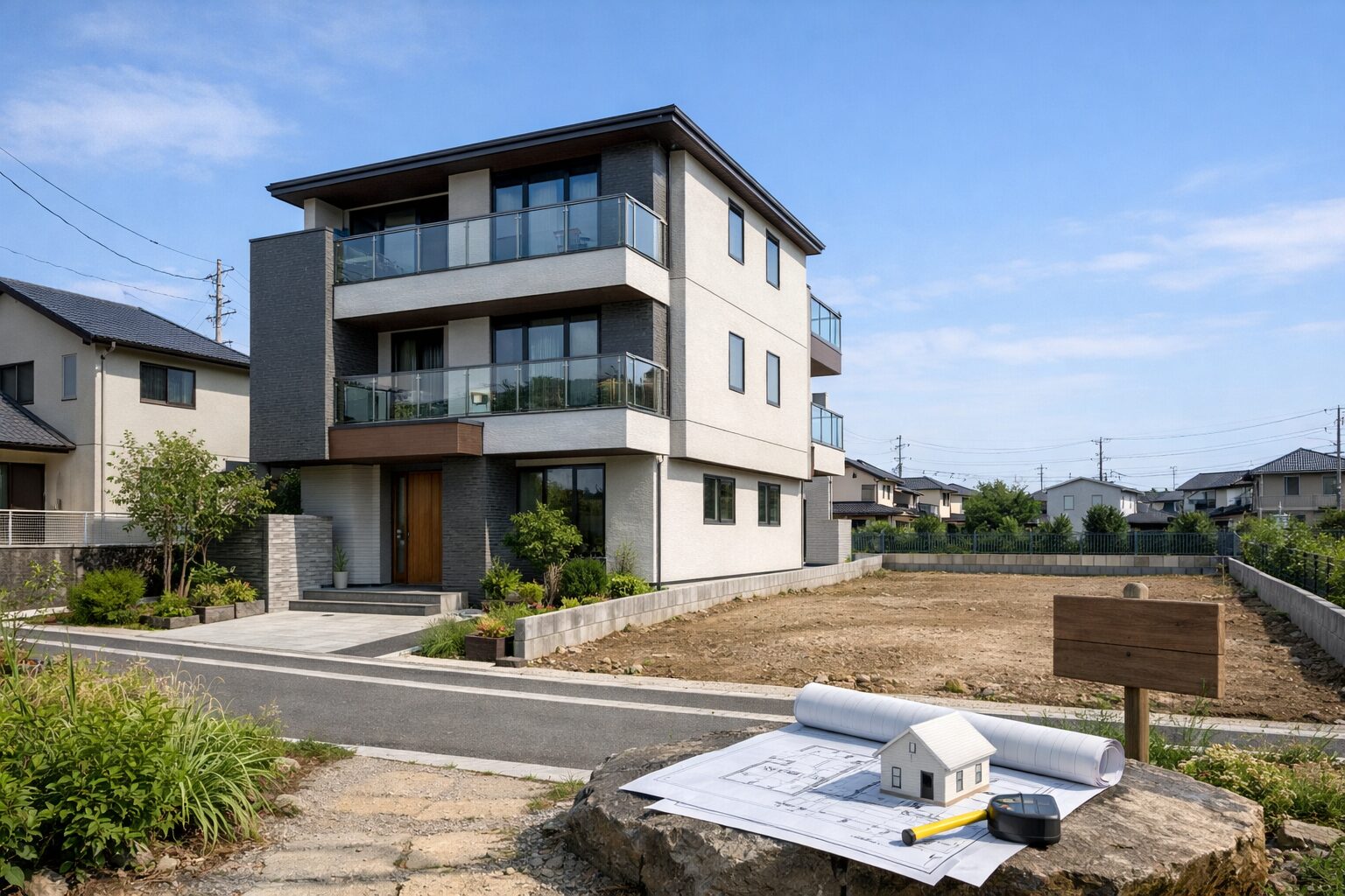 積水ハウスの3階建て外観と価格の印象