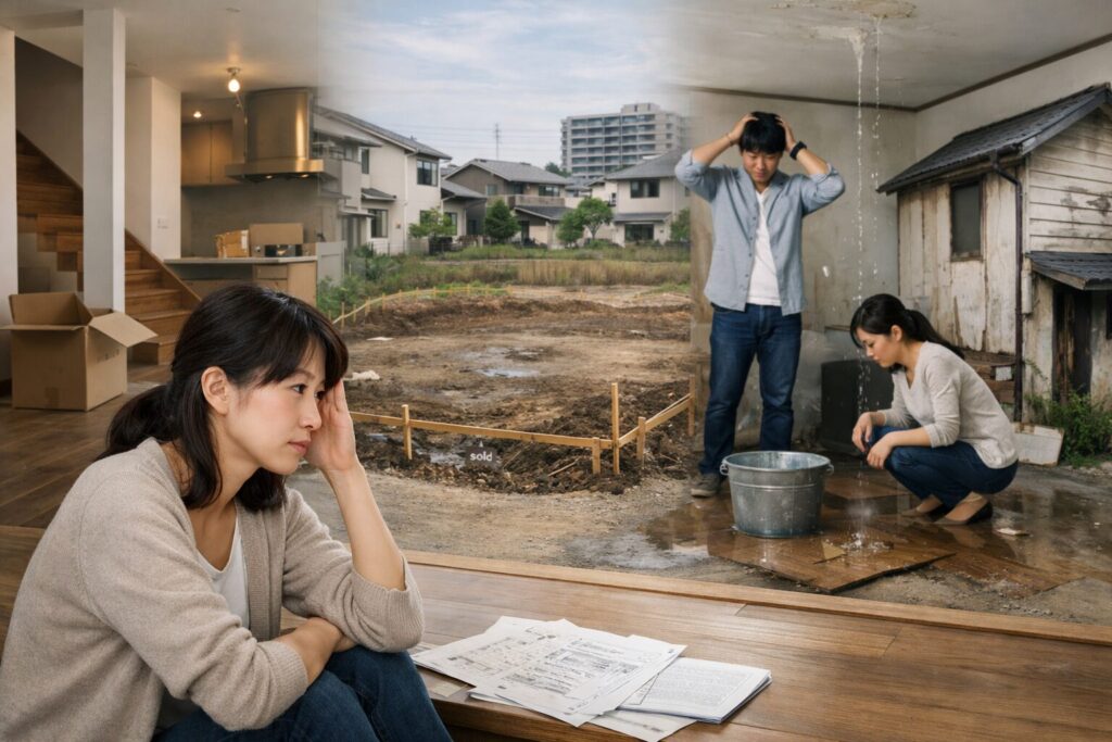 日本人男性が注文住宅で感じた後悔点の場面