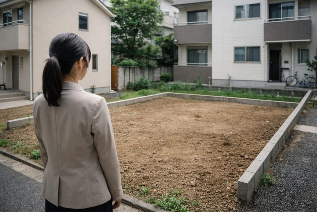 10坪空間を見る日本人女性