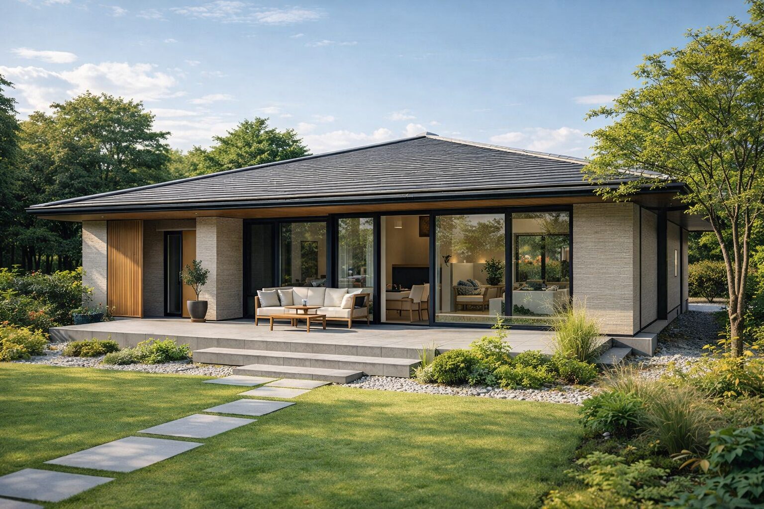 積水ハウス平屋の外観と1000万台プラン