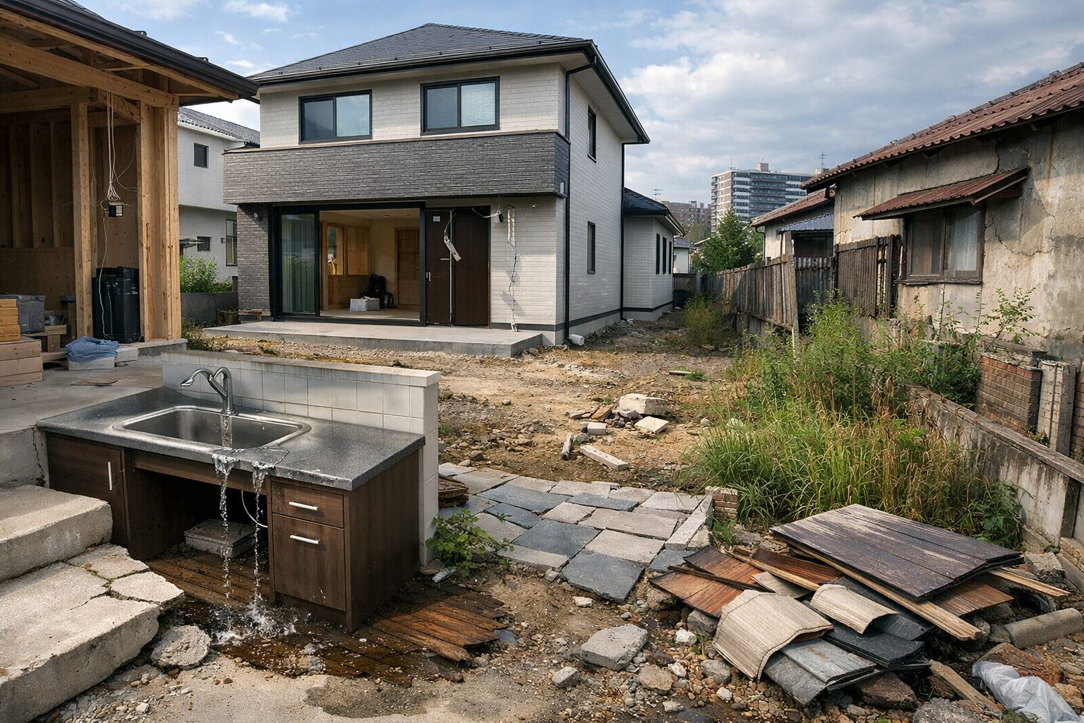 注文住宅で起きやすい後悔点を示す家の様子