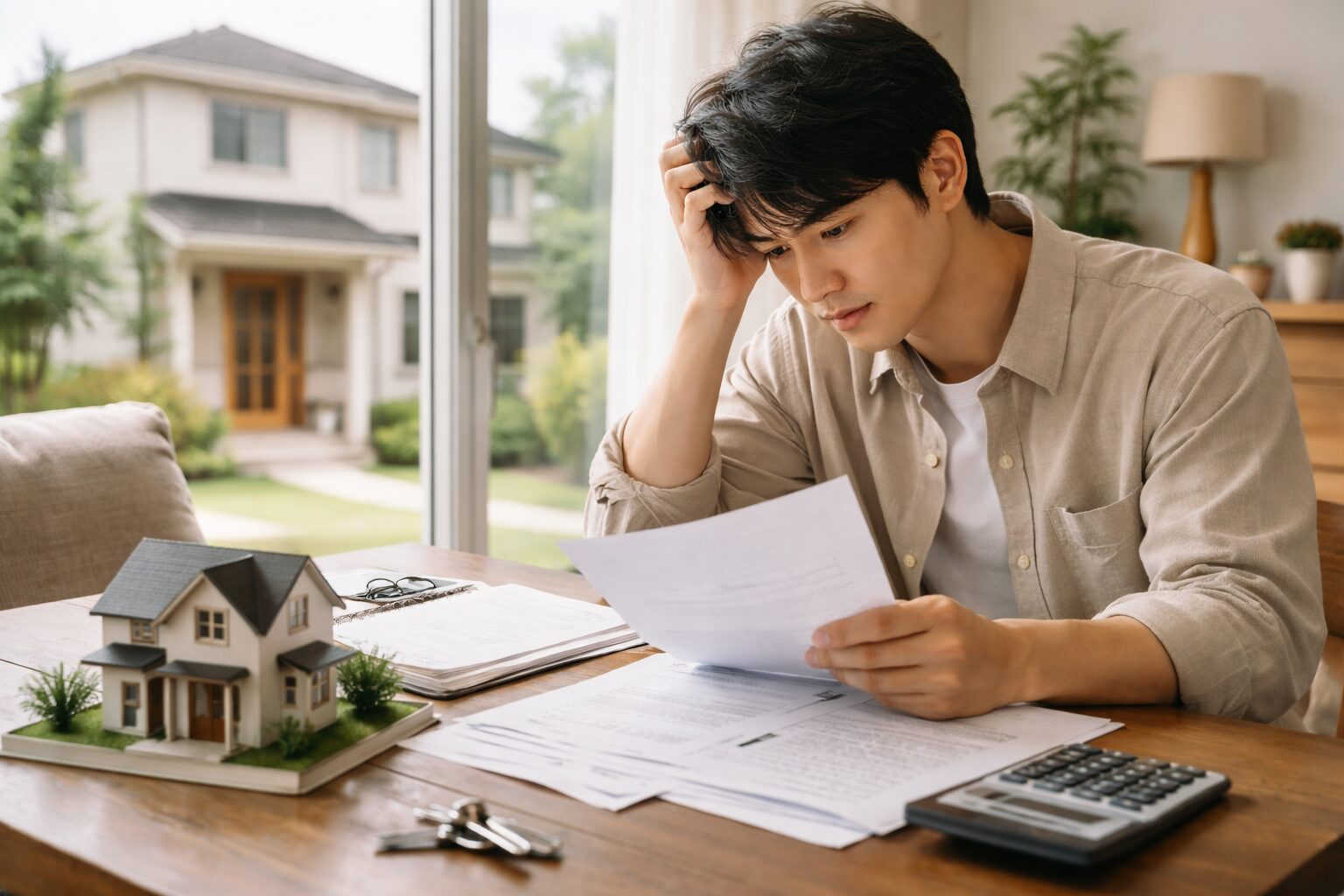 アルヒのフラット35に悩む日本人男性